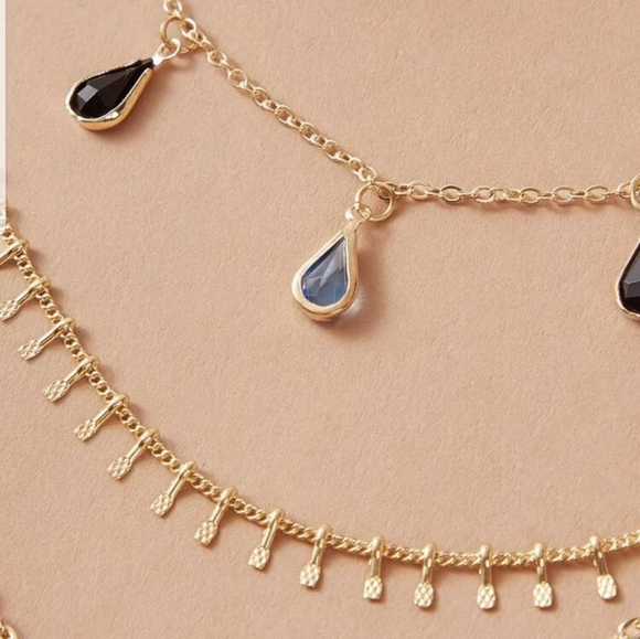 *Olive* Layered Stone Necklace - Picture 3 of 4